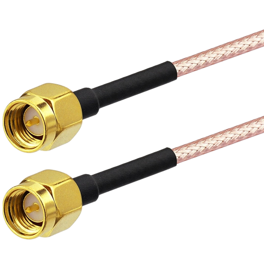 RG316 cable with SMA straight male to straight male connector, 0.2m